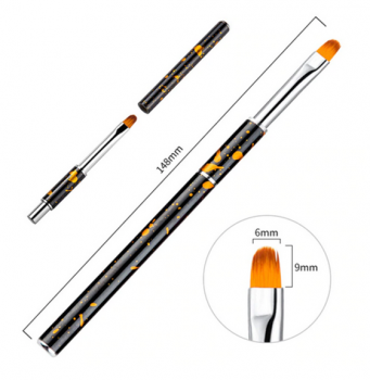 Preview: Pinselstift Schwarz Kupfer